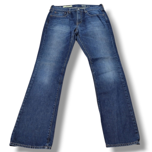 Gap Jeans Size 31 W31"xL32" GAP Boot Rockaway Jeans Men's Gap Bootcut Jeans Blue - Picture 1 of 7